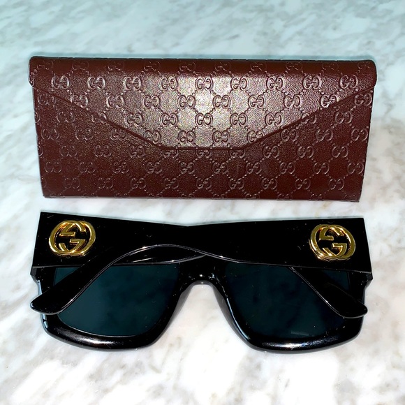 GUCCI ‘GG’ logo square sunglasses oversized - Picture 2 of 10